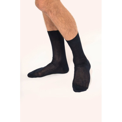 Men’s 4x2 rib cotton Scottish lisle thread socks